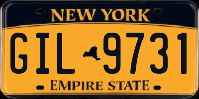 NY license plate GIL9731