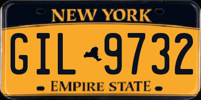 NY license plate GIL9732