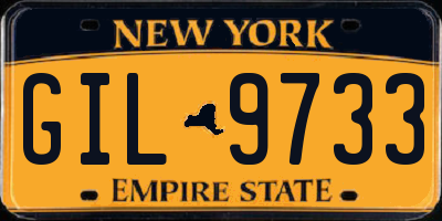 NY license plate GIL9733
