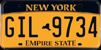 NY license plate GIL9734