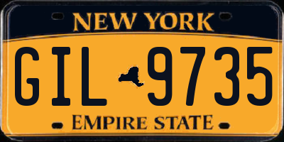 NY license plate GIL9735