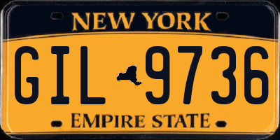 NY license plate GIL9736