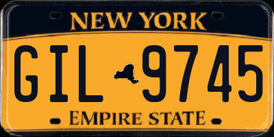NY license plate GIL9745