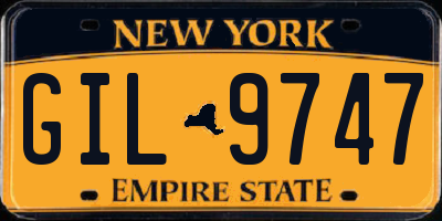NY license plate GIL9747