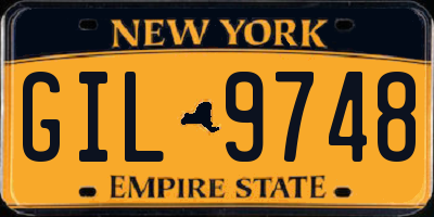 NY license plate GIL9748