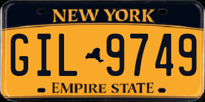 NY license plate GIL9749