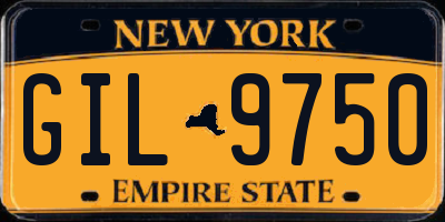 NY license plate GIL9750