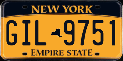 NY license plate GIL9751