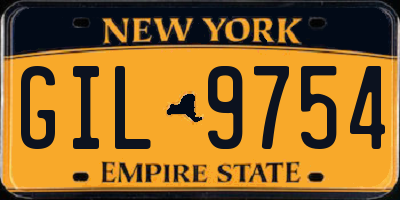NY license plate GIL9754