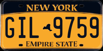 NY license plate GIL9759