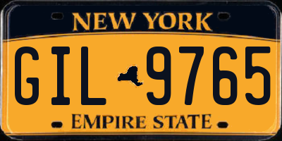 NY license plate GIL9765