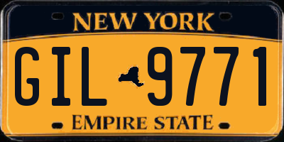 NY license plate GIL9771