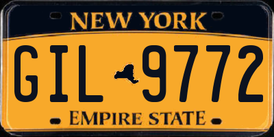 NY license plate GIL9772