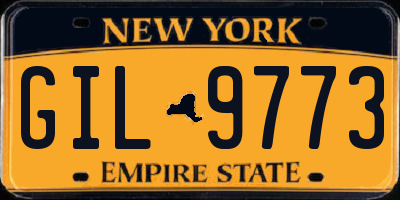 NY license plate GIL9773