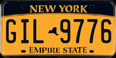 NY license plate GIL9776