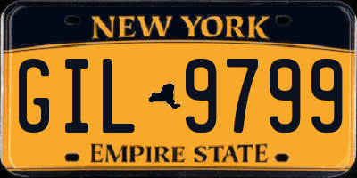 NY license plate GIL9799