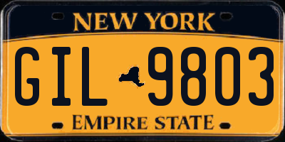 NY license plate GIL9803