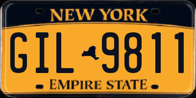 NY license plate GIL9811
