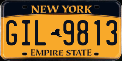 NY license plate GIL9813