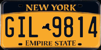 NY license plate GIL9814