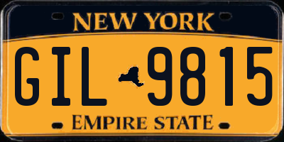 NY license plate GIL9815