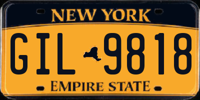 NY license plate GIL9818