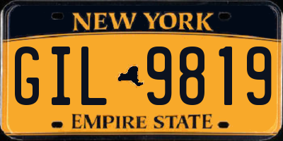 NY license plate GIL9819