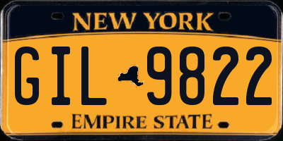 NY license plate GIL9822