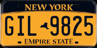 NY license plate GIL9825