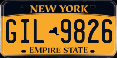 NY license plate GIL9826