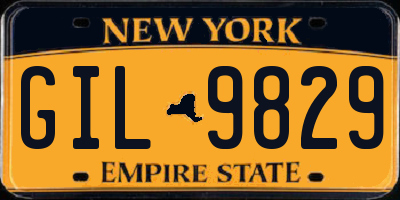 NY license plate GIL9829