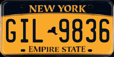 NY license plate GIL9836