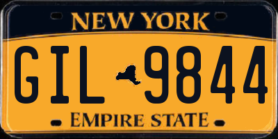 NY license plate GIL9844