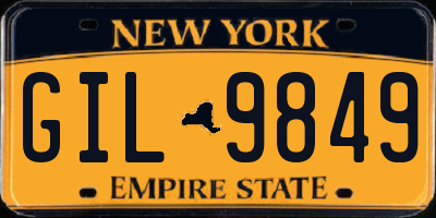 NY license plate GIL9849
