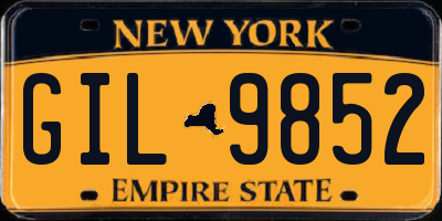 NY license plate GIL9852