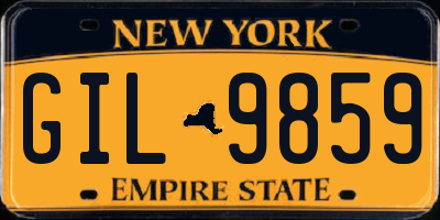NY license plate GIL9859