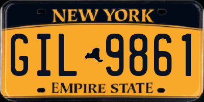 NY license plate GIL9861