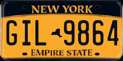 NY license plate GIL9864