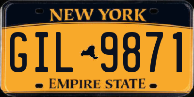 NY license plate GIL9871