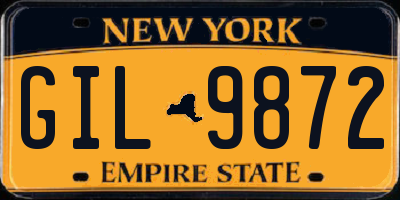 NY license plate GIL9872