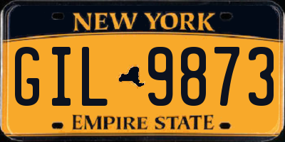 NY license plate GIL9873