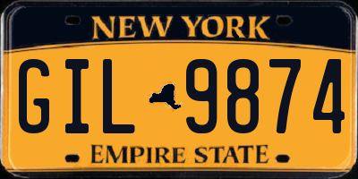 NY license plate GIL9874