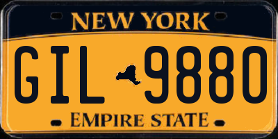 NY license plate GIL9880