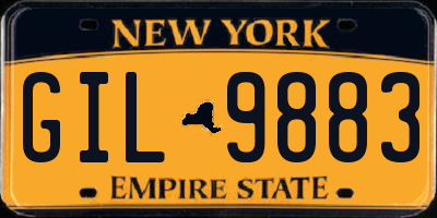 NY license plate GIL9883