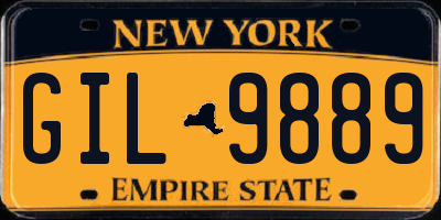 NY license plate GIL9889
