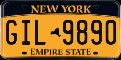 NY license plate GIL9890