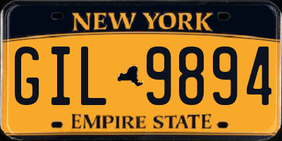 NY license plate GIL9894