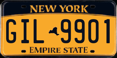 NY license plate GIL9901