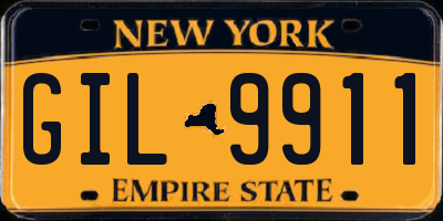 NY license plate GIL9911