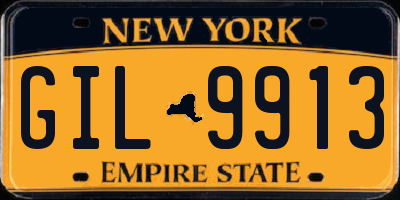 NY license plate GIL9913